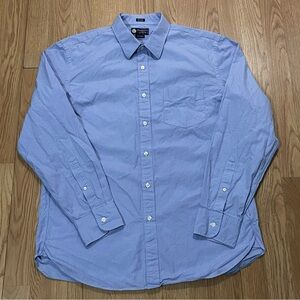 J.Crew Flaberdashery Men’s Large Long Sleeve Button Down Shirt Blue Striped